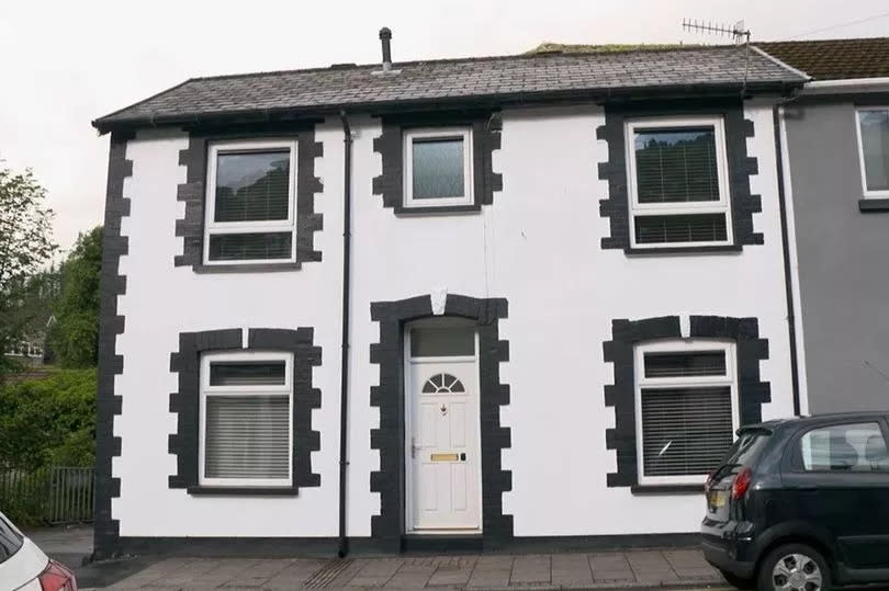 The house was a two-bed, end-of-terrace