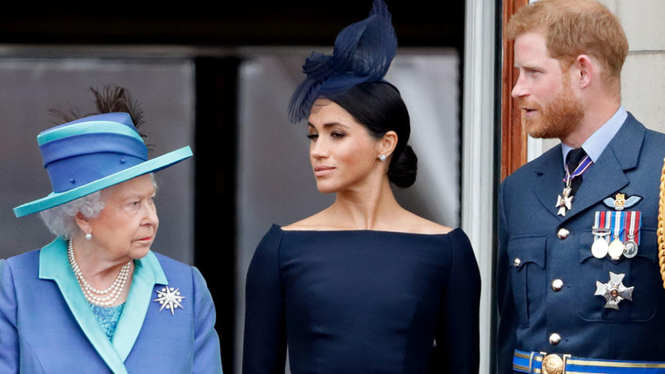 Queen Elizabeth, Meghan Markle and Prince Harry