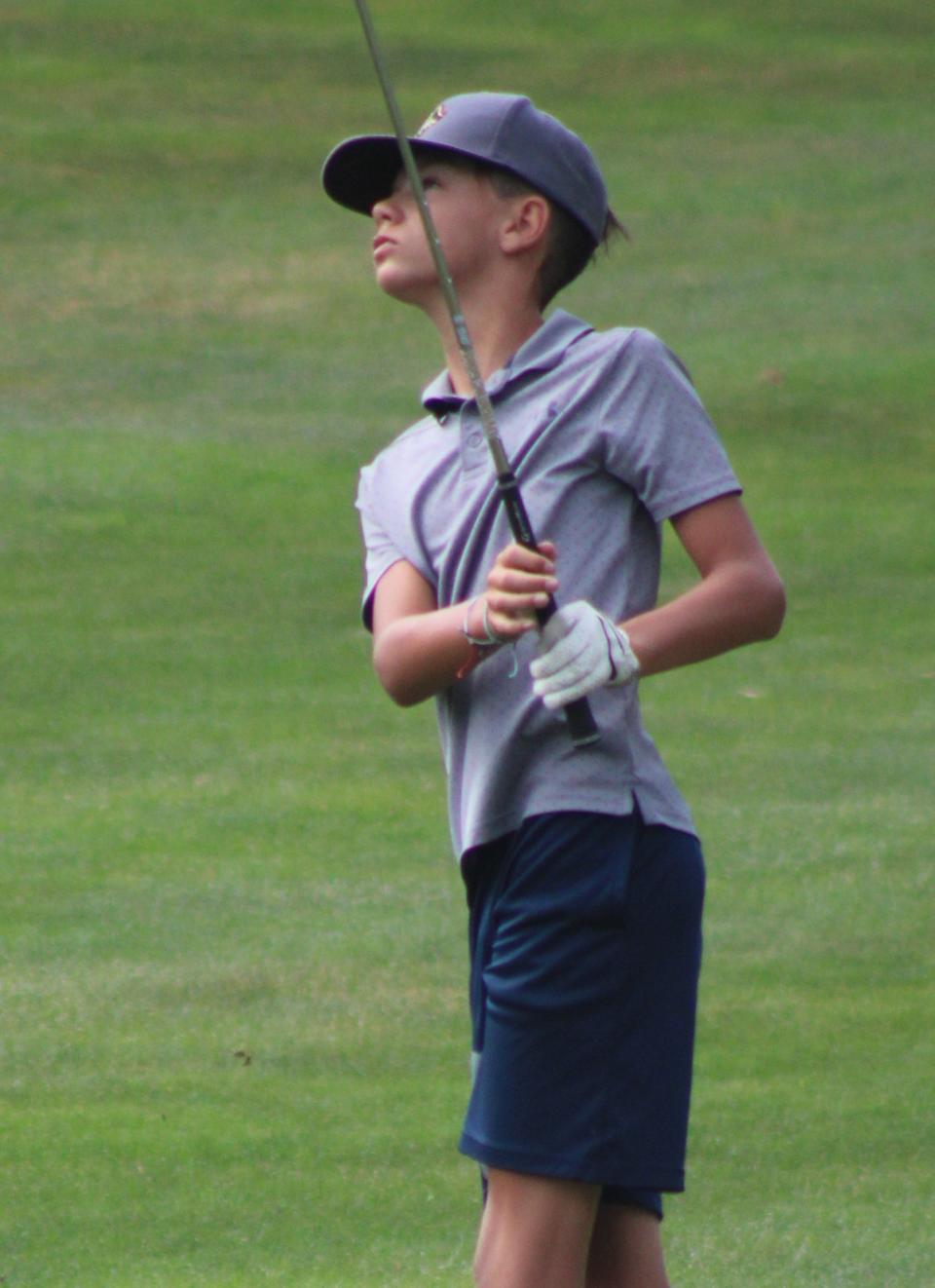 James Morgan of North Benton won the boys' 13-15 age division at the Olde Dutch Mill Junior Tournament.