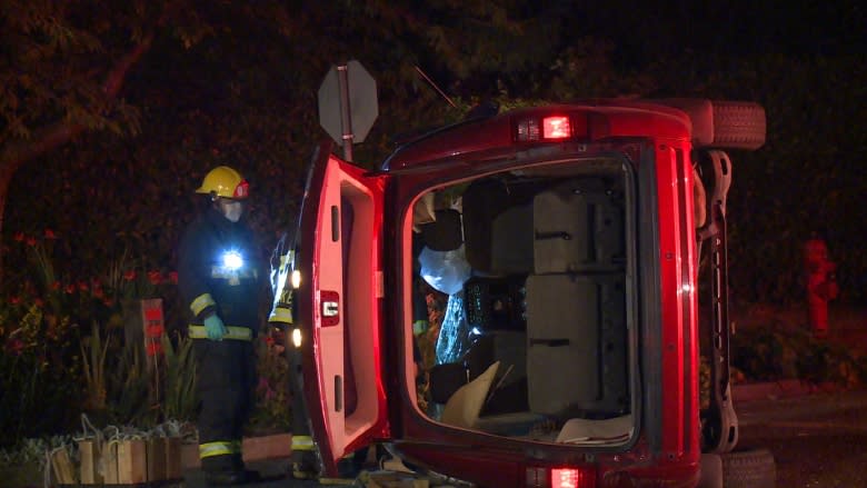 Vancouver rollover crash sends man to hospital