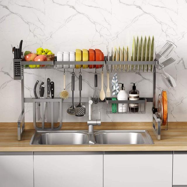 These Above-the-Sink Shelves Create Extra Kitchen Storage Out of