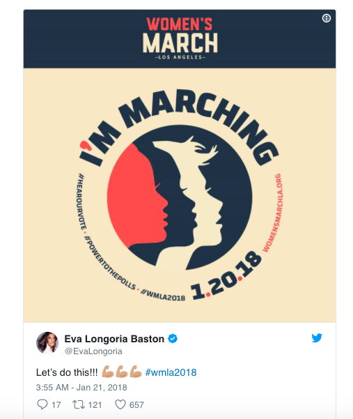 Celebs support Women's March