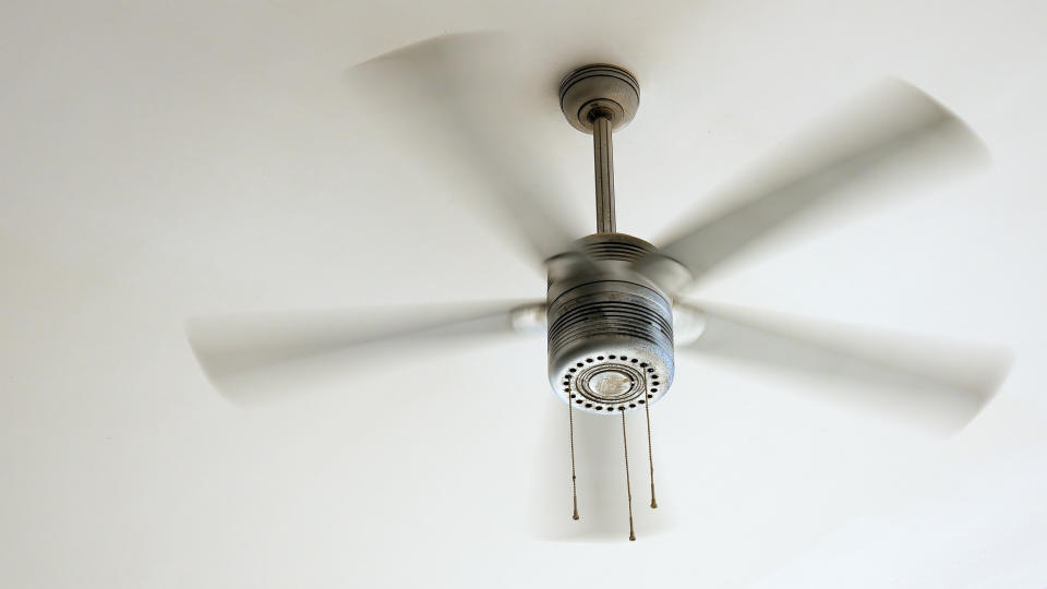 ceiling fan spinning