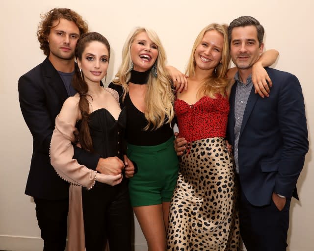 Jack Brinkley-Cook, Alexa Ray Joel, Christie Brinkley, Sailor Lee Brinkley-Cook, and Ryan Gleason