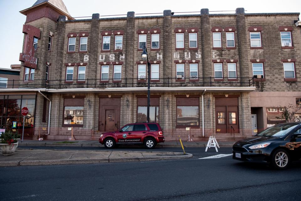 A little more than 60 residents were displaced from the Bush House Hotel in Quakertown Borough after the building was condemned, on Wednesday, November 10, 2021, when inspections revealed numerous health and safety violations