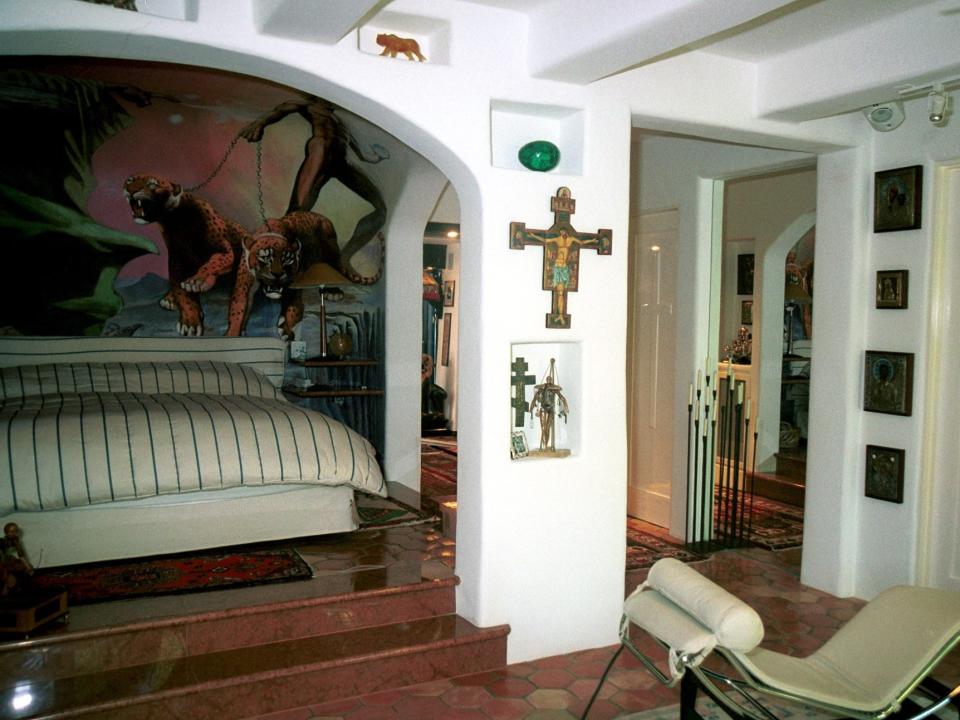 One of the bedrooms in the duo's Las Vegas mansion.