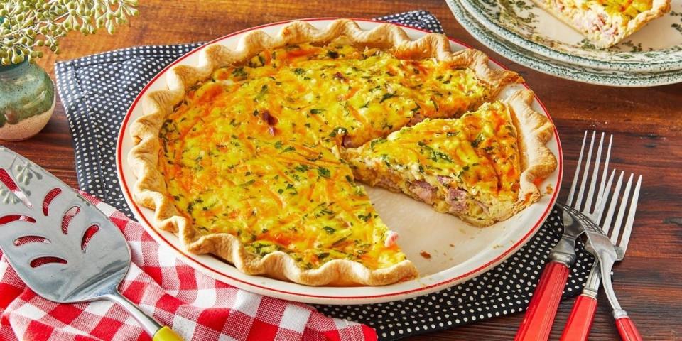 easter lunch ideas ham and cheese quiche