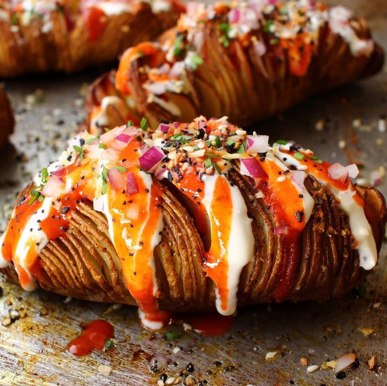 hasselback potatoes delishcom