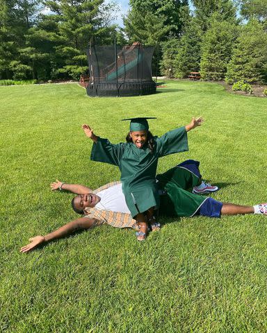 <p>Instagram/tracymorgan</p> A photo pf Tracy and his daughter Maven both raising their arms up in the air, as shared on his Instagram.