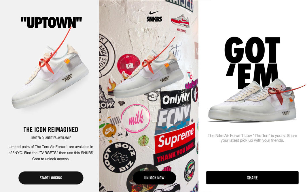 Nike transforms shoe boxes into interactive WebAR stories