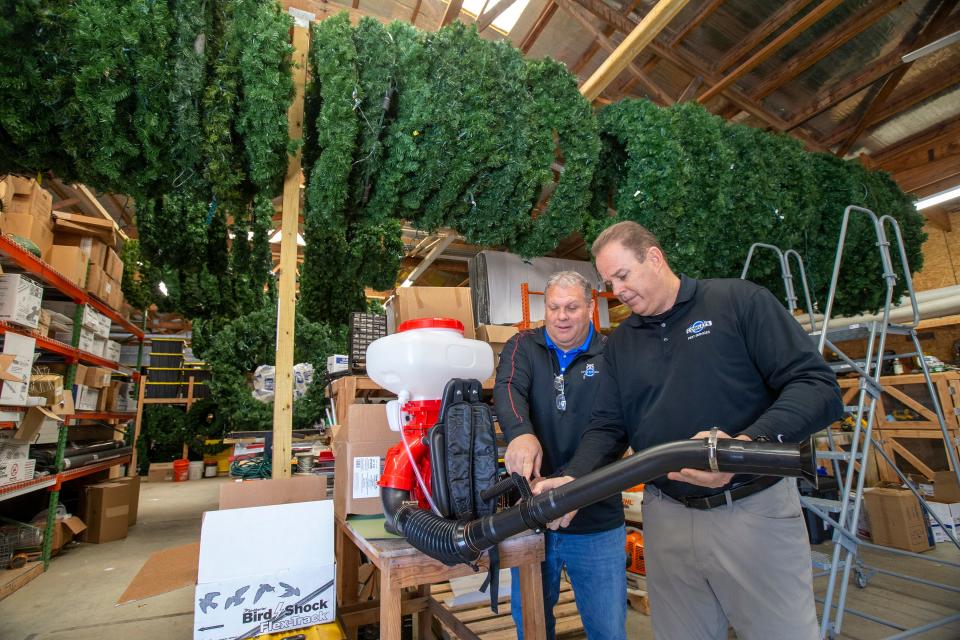 Drew and Bill Cowley, brothers and co-owners of Cowleys Pest Services, an over 30-year-old Howell-based provider of pest control services. They also offer Christmas decorating services during the winter holidays. Monday, May 9, 2022.