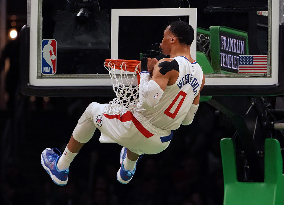 Russell Westbrook。（NBA Photo by Barry Chin/The Boston Globe via Getty Images）