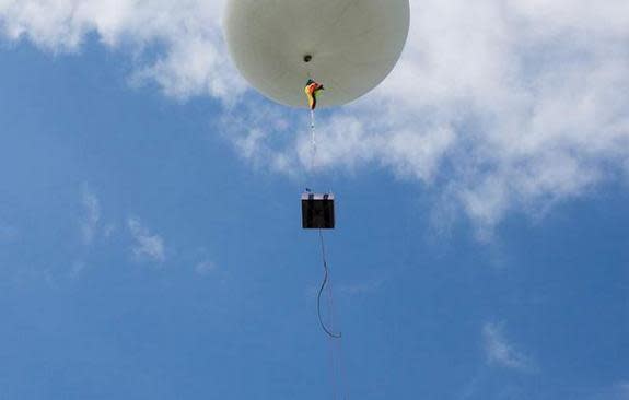 A quantum experiment built by Singapore's Centre for Quantum Technologies had a test launch aboard a weather balloon on May 18, 2012.