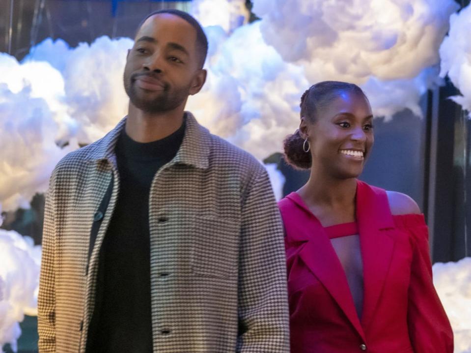 In the clouds: Jay Ellis and Issa Rae in ‘Insecure’ (HBO)