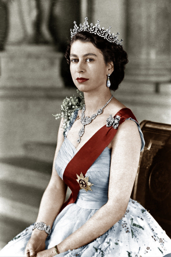 Queen Elizabeth II <a href="http://www.thegloss.com/2010/11/22/beauty/gallery-10-weird-facts-about-lipstick/#ixzz2M7cvG7lQ" target="_blank">commissioned her own lipstick shade to match her coronation robes at the 1952 ceremony</a>. The soft red-blue was dubbed "The Balmoral Lipstick," named after her Scottish country home.