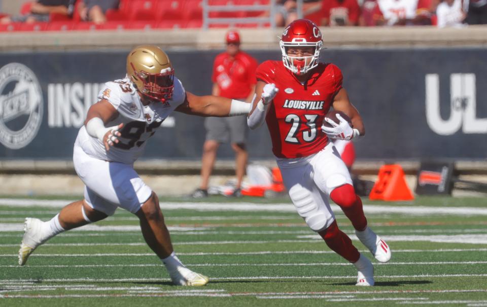 Louisville’s Isaac Guerendo will try to keep the Cards undefeated when they play Friday night at N.C. State.