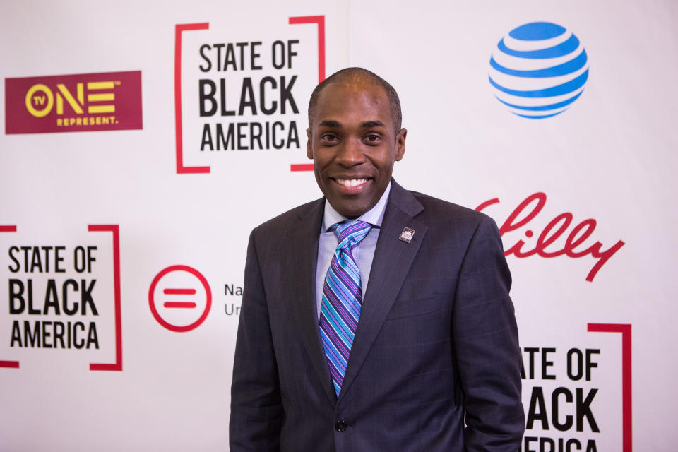 Paris Dennard has been suspended from his contributor role at CNN following a Washington Post report revealing he was fired from a job&nbsp;at Arizona State University in 2014 due to allegations of sexual harassment.&nbsp; (Photo: NurPhoto via Getty Images)