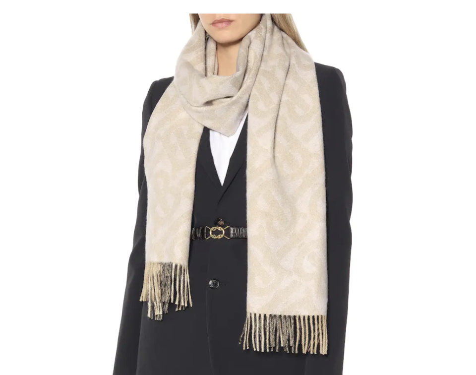 Burberry's Monogram cashmere reversible scarf. (PHOTO: MyTheresa)