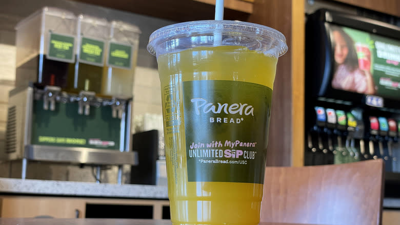 green panera iced drink