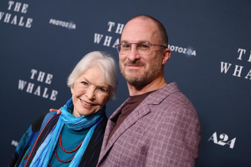 NEW YORK - NOVEMBER 29: Ellen Burstyn and Darren Aronofsky at New York Premiere of A24’s “The Whale”.