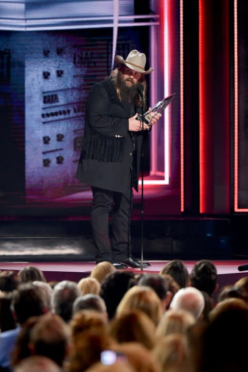 Singer-songwriter Chris Stapleton cleaned up with three Country Music Awards including Male Vocalist of the Year