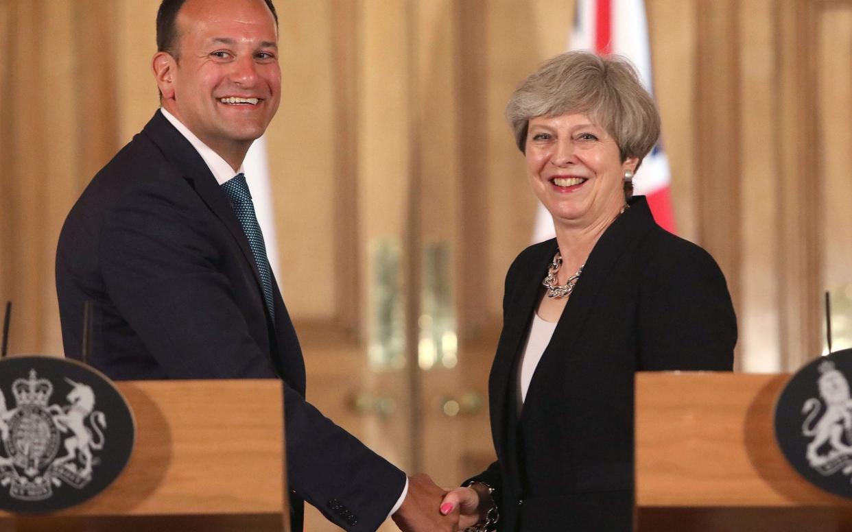 Prime Minister Theresa May with Taoiseach Leo Varadkar - PA