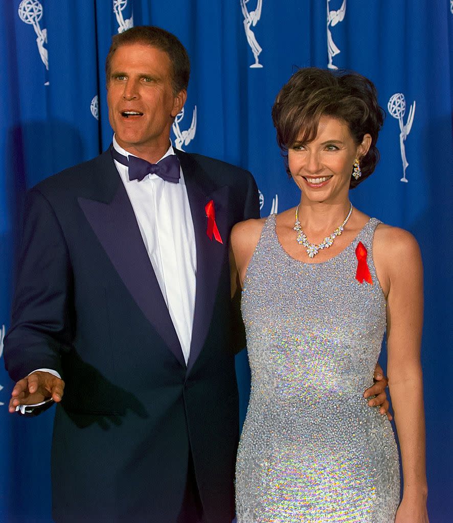 pasadena, california september 8 ted danson and mary steenburgen at emmy awards show, september 8, 1996 in pasadena, california photo by getty imagesbob riha, jr