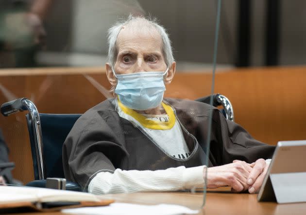 Robert Durst during sentencing on Oct. 14, 2021, in Los Angeles. He was sentenced to life without the possibility of parole for killing Susan Berman. (Photo: Myung J. Chun via Getty Images)