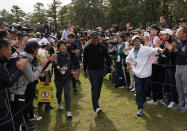 Tiger Woods of the United States walks to the 8th hole during the first round of the Zozo Championship PGA Tour at the Accordia Golf Narashino country club in Inzai, east of Tokyo, Japan, Thursday, Oct. 24, 2019. (AP Photo/Lee Jin-man)