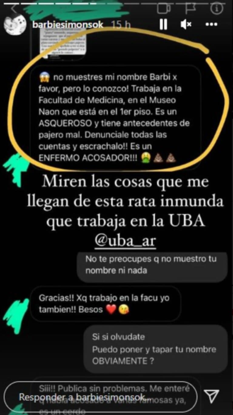 Una mujer dijo que conocía a esta persona y que hacía lo mismo en su ámbito laboral