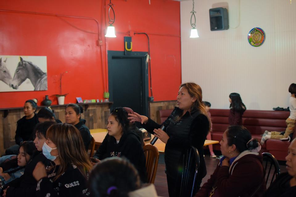 Once the board meeting concluded, parents stayed to determine their course of action to address bullying in Lakewood schools.
(Photo: Juan Carlos Castillo)