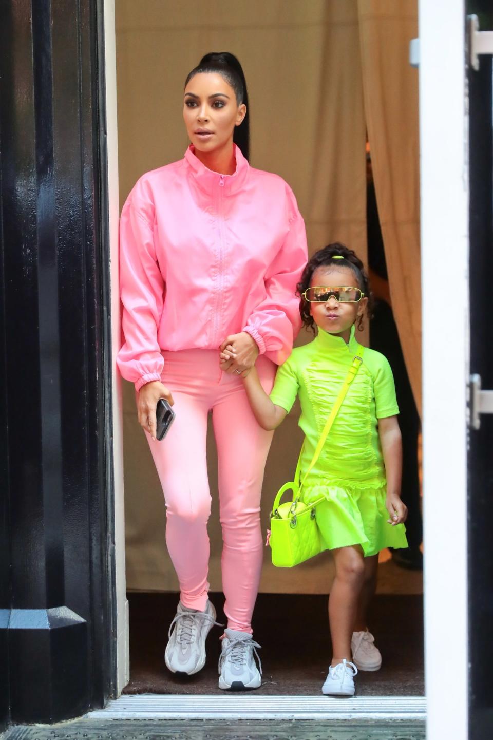 Stylish duo: Kim Kardashian and daughter North West (SplashNews.com)