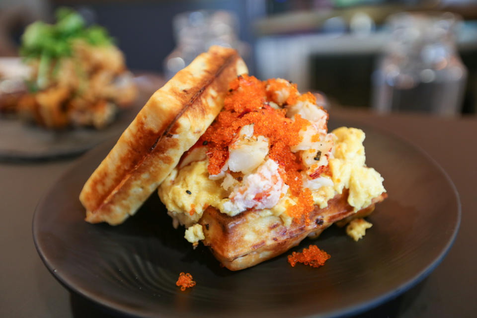 KM Bagel & Waffle - lobster waffle