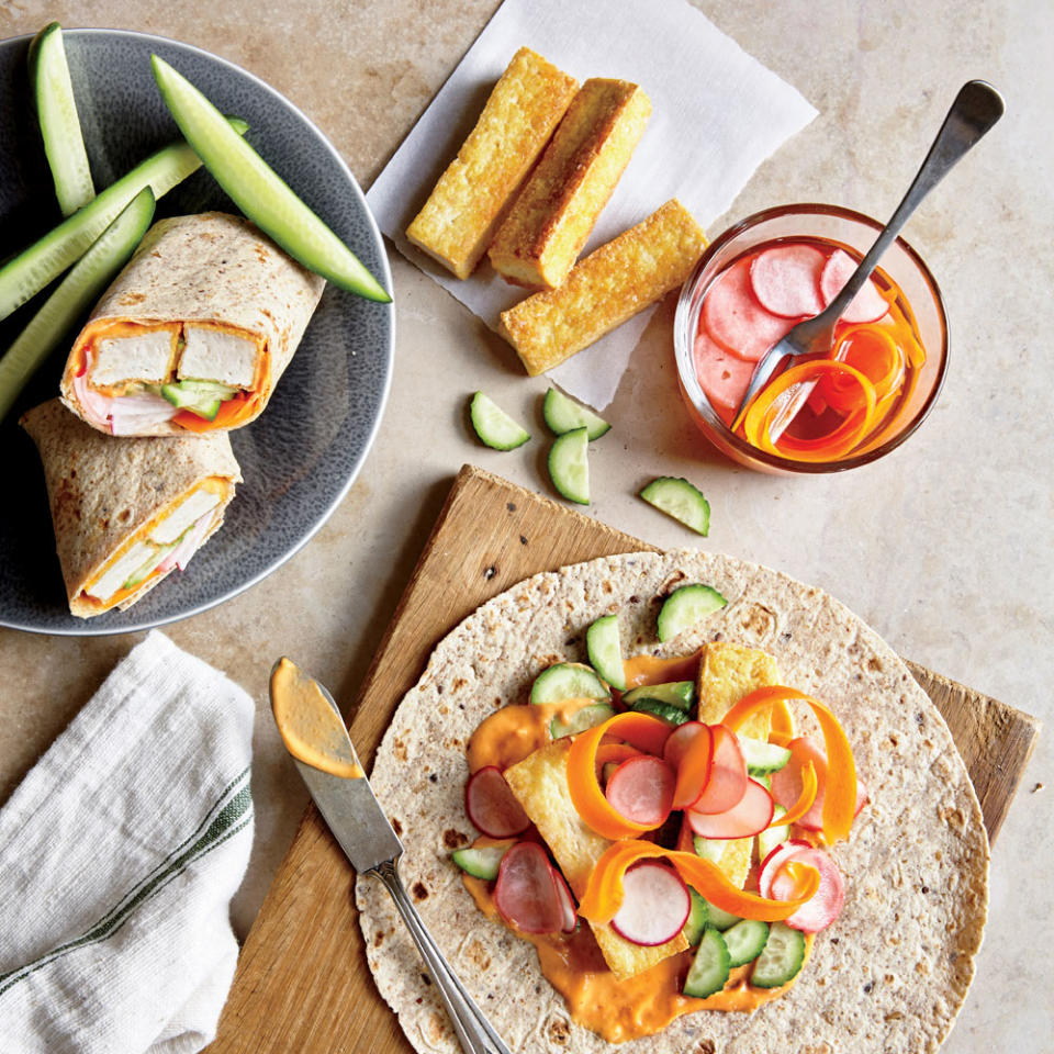 1511 Tofu Banh Mi Wraps with Quick-Pickled Carrots and Radishes