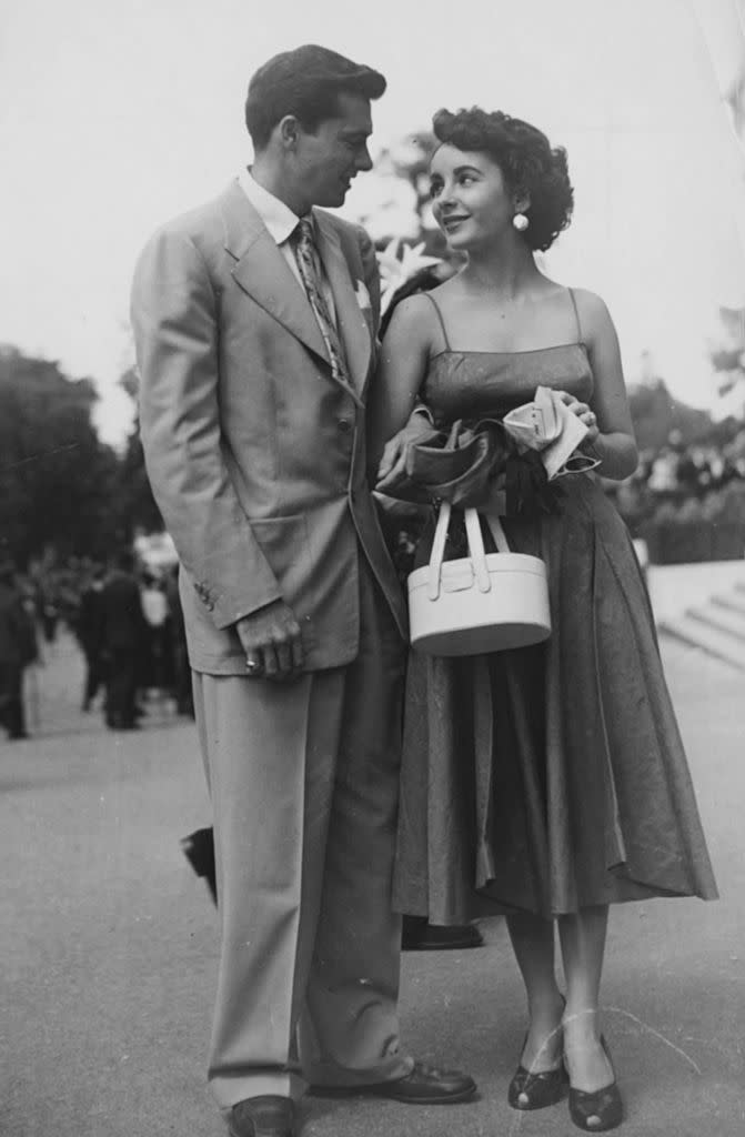1950: Elizabeth Taylor and Conrad Hilton Jr.