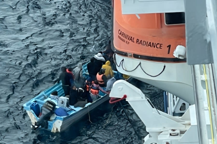 Carnival Cruise Line ship rescues 25 people stranded at sea off Pacific Coast (Photo Courtesy Carnival Cruise Line)