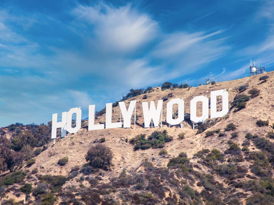 Hollywood sign in Los Angeles.