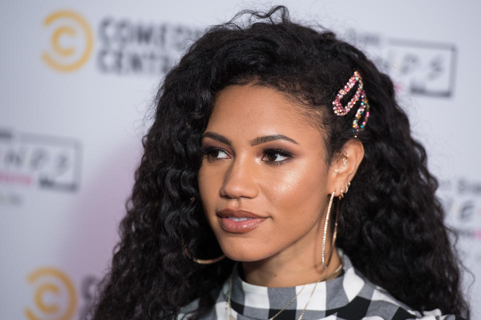 Vick Hope attends the "Friends Festive" VIP launch party at The Truman Brewery on November 28, 2019 in London, England. (Photo by Jeff Spicer/Getty Images)