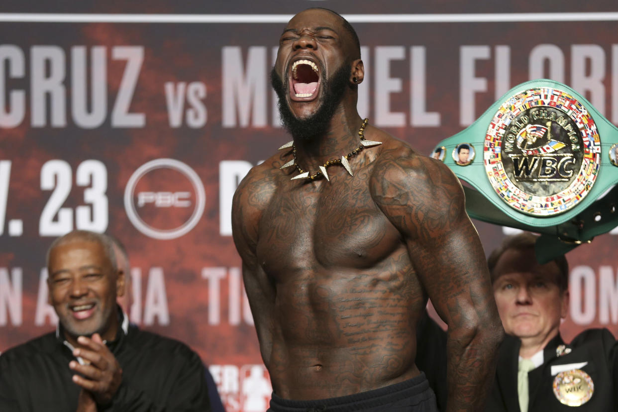 With a WBC title on the line, Deontay Wilder wasn't going to walk to the ring quietly — and, of course, Twitter had jokes.