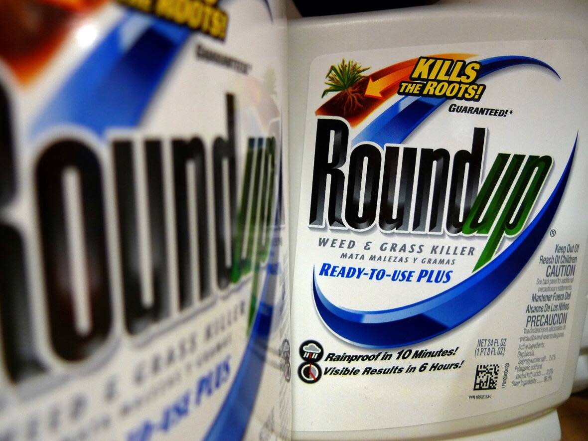 Glyphosate, the active ingredient in Roundup, is among 38 pesticides banned for domestic use in Montreal since Jan. 1, 2022. (Jeff Roberson/Associated Press - image credit)