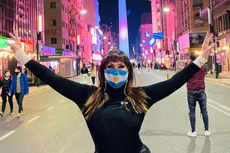 Moria celebró la consagración de Argentina en el Obelisco