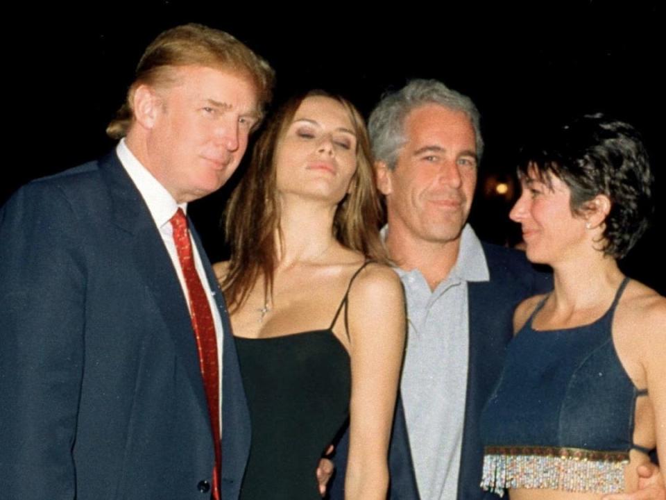 Donald Trump, Melania Knauss, Jeffrey Epstein, & Ghislaine Maxwell At Mar-A-Lago