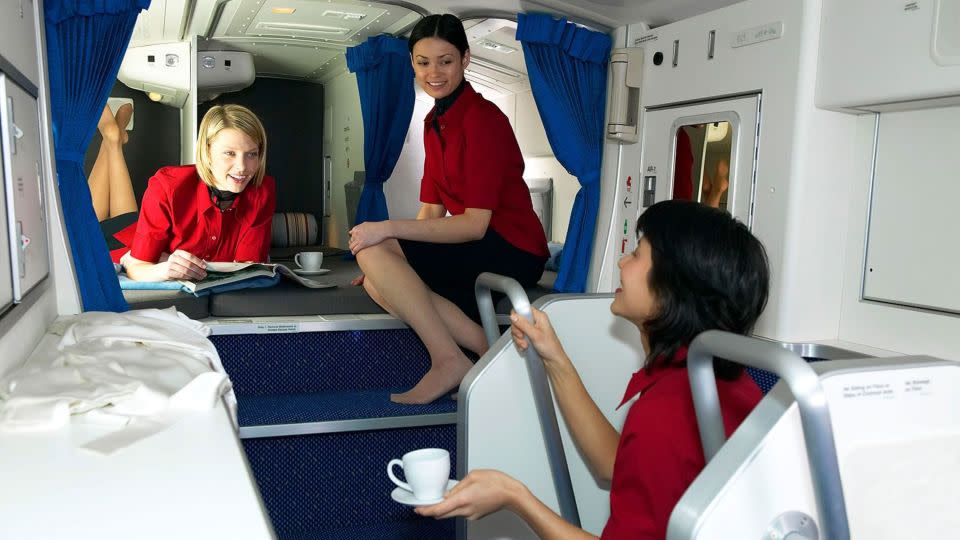 The crew rest area on a Boeing 777 passenger jet. - Boeing