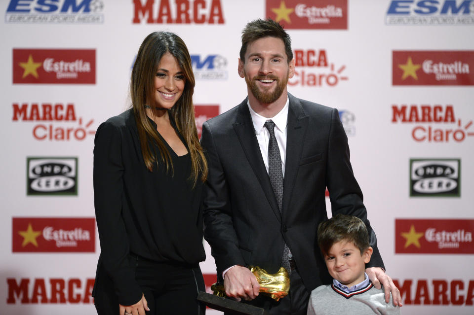 Lionel Messi et sa femme parents pour la troisième fois (AFP).