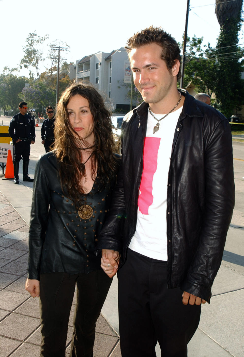 Alanis Morissette and Ryan Reynolds at the 2003 MTV Movie Awards - Arrivals at The Shrine Auditorium in Los Angeles, CA