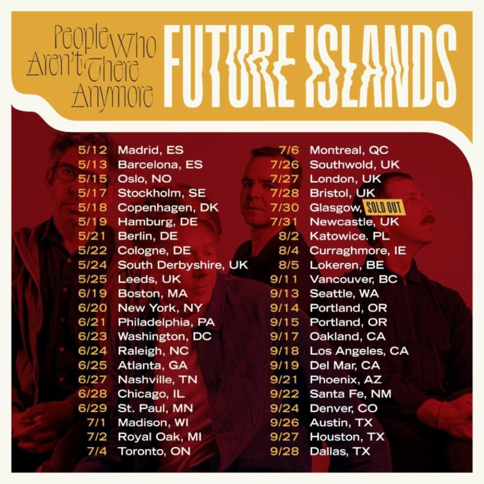 future islands 2024 north american tour poster