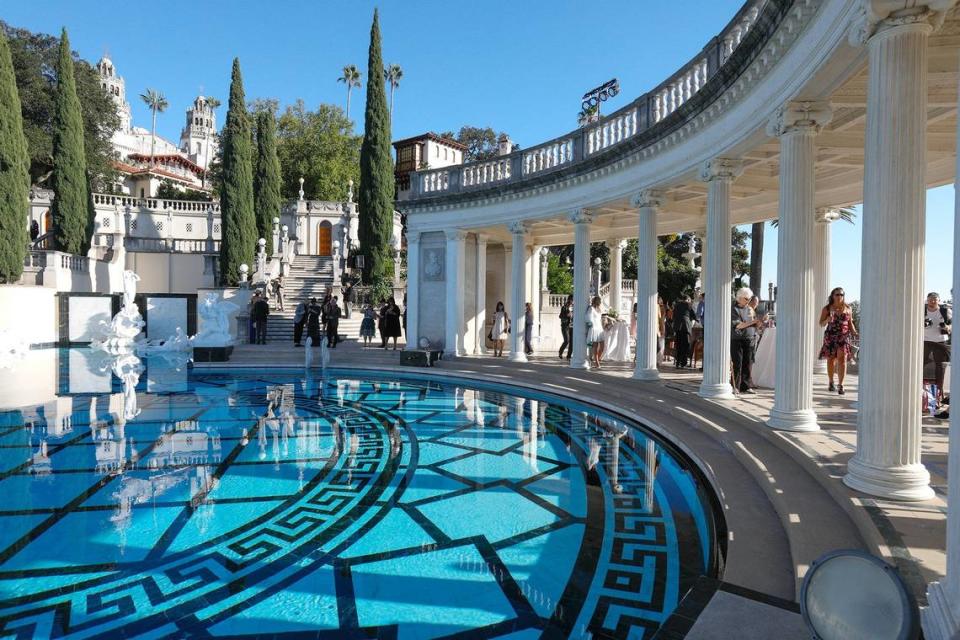 Hearst Castle in San Simeon hosted a gathering Sunday, Oct. 21, 2018, to celebrate the restoration and reopening of the Neptune Pool.