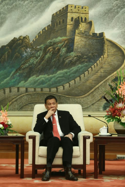 President Rodrigo Duterte announced the Philippines' "separation" from the US during a state visit to Beijing