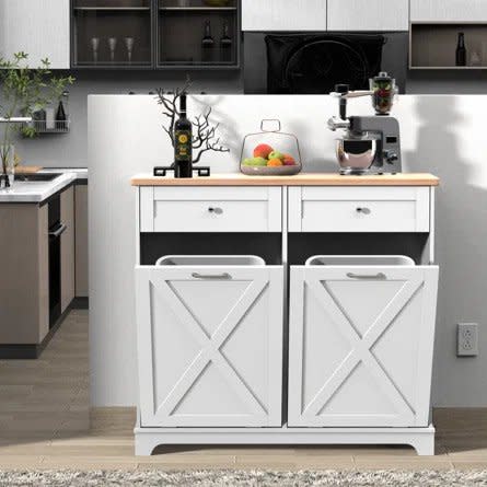 This is where to put a trash can in a small kitchen, according to designers