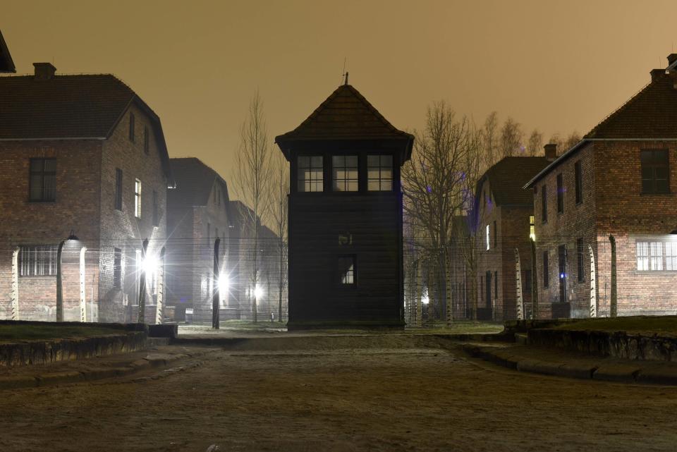 General view of former German Nazi concentration and extermination camp Auschwitz in Oswiecim